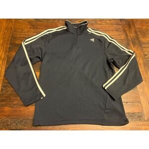 Adidas Climalite 3/4 Zip Performance Pullover Men's Size Medium Navy